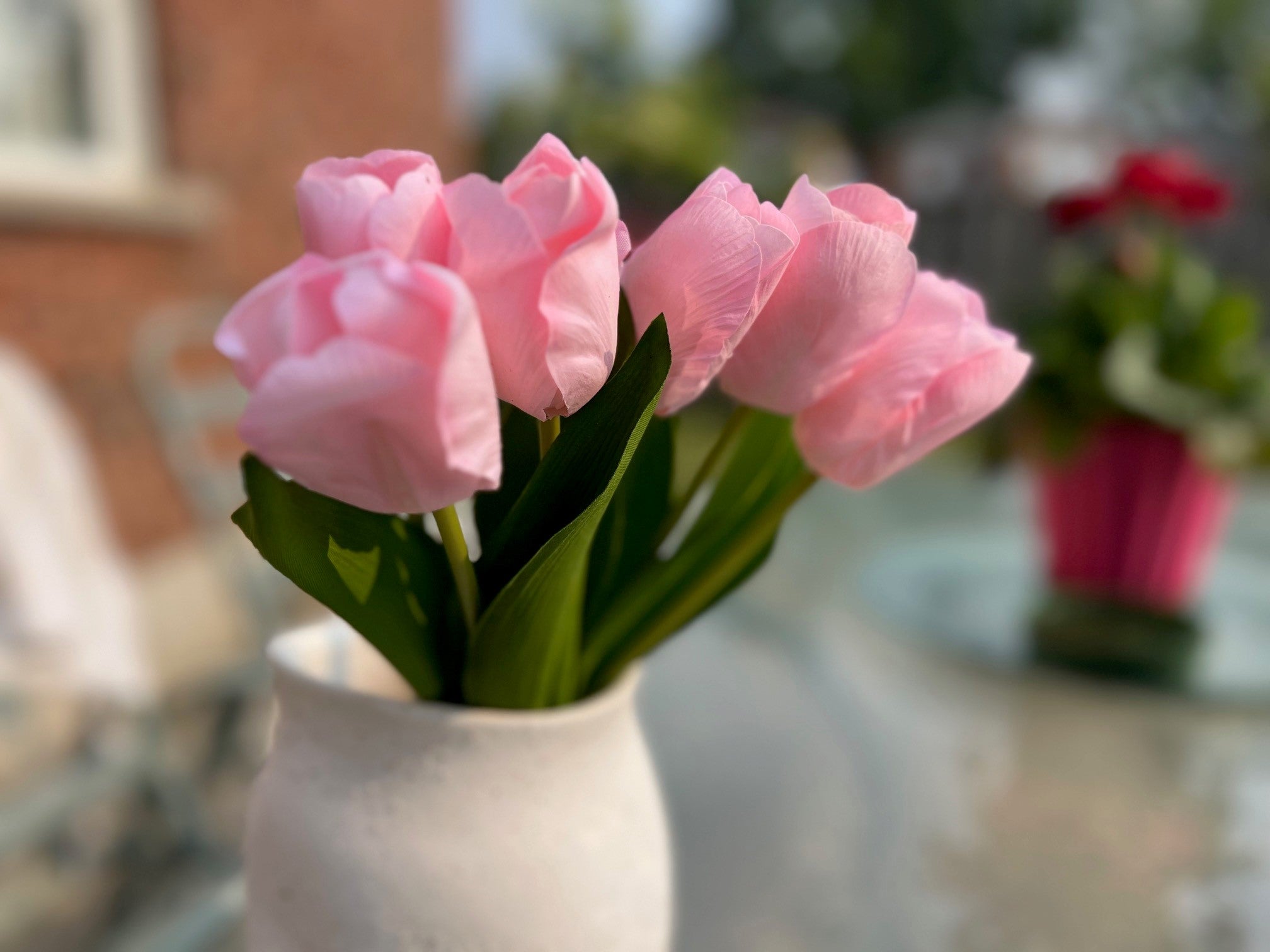 beautiful real touch soft tulips petal